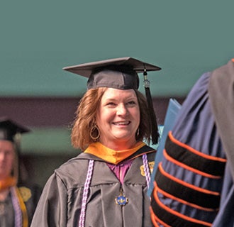 Carson-Newman University student at graduation