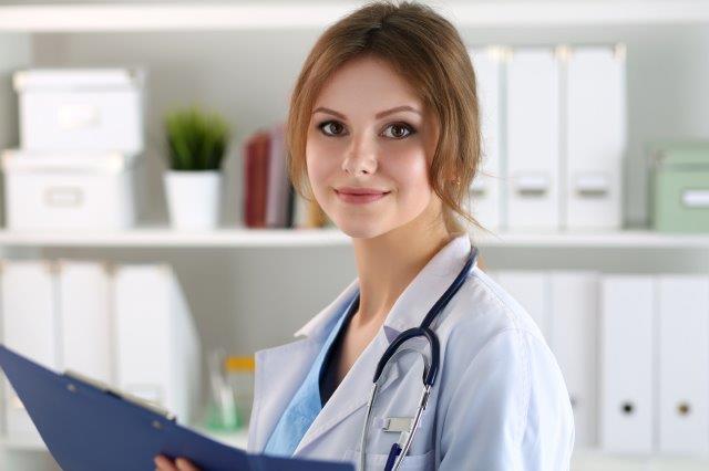 Nurse with clipboard